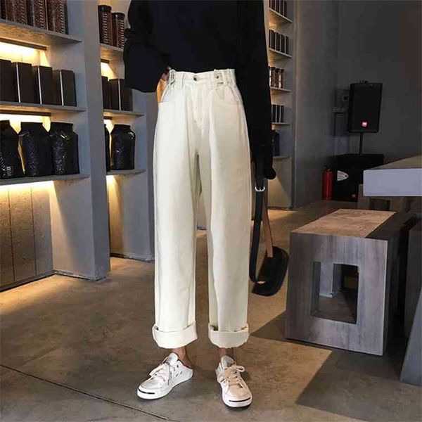 

jeans women retro loose trendy elegant all-match high-quality korean style students leisure daily womens female lovely simple, Blue