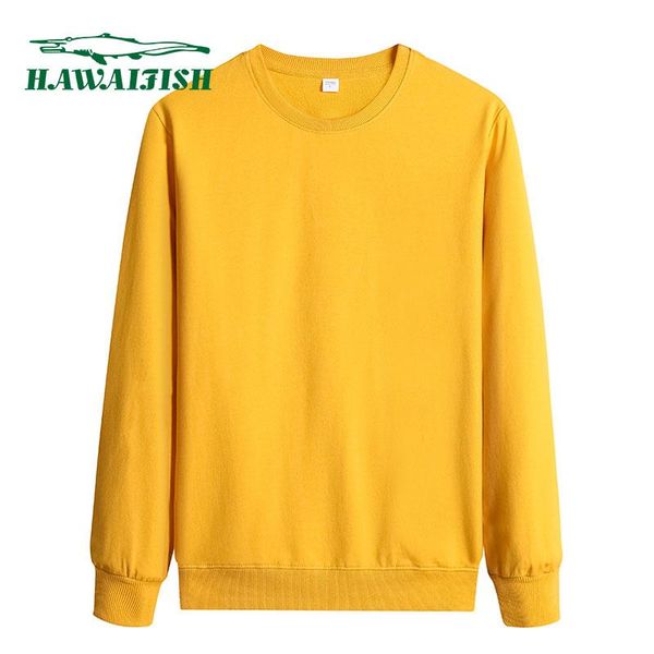 

men's hoodies & sweatshirts hawaifish brand men 2021 spring autumn casual sweatshirt o-neck basic pullover mens wear, Black