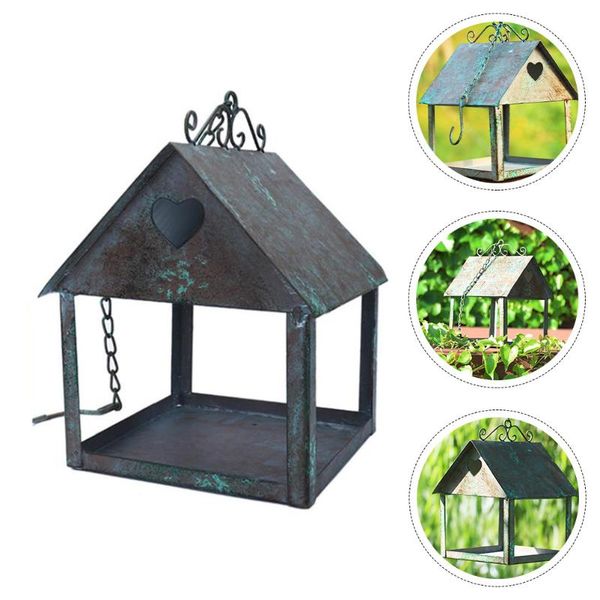 

other bird supplies 1pc iron art feeder unique park hanging ornament simple food container