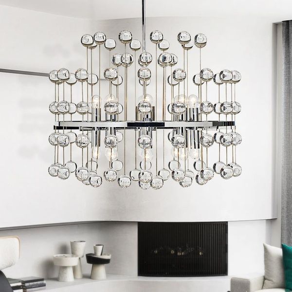 

pendant lamps postmodern minimalist crystal art personality living room bedroom dining chandelier net red decorative lights