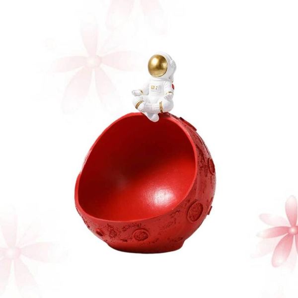 

1pc creative storage box spaceman design nut case candy fruit container sundries holder (red) gift wrap