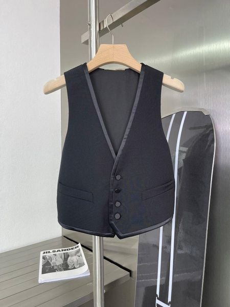 

women's vests 2021 women fashion sleeveless v-neck wool vest 1005, Black;white