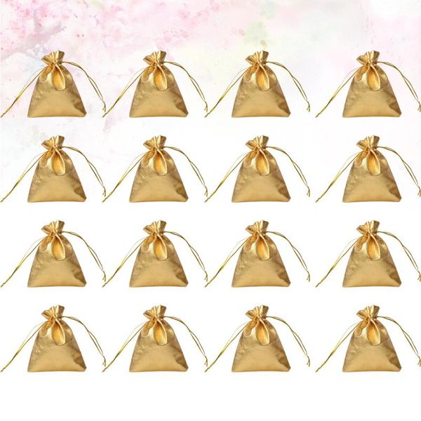 

gift wrap 100pcs 9x12cm jewelry storage bag wedding pouch holder bundle (golden)