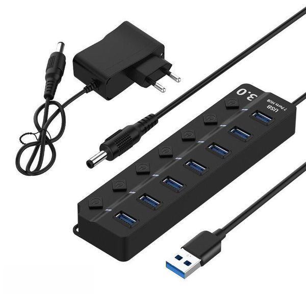 

hubs usb hub 3.0 4/7 port 2.0 splitter with on/off switch multi c hab high speed 5gbps for pc computer accessories
