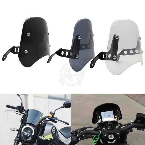 

motorcycle windshield black/smoke /clear headlight wind deflector windscreen unive for benelli leoncino 250