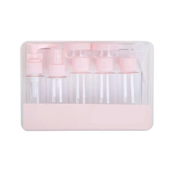 

9pcs portable small transparent plastic empty spray bottle multifunction perfume lotion makeup accessories storage bottles & jars