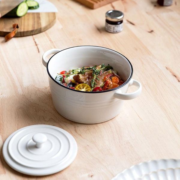 

bowls 1pc ceramics bowl fruit salad soup serving breakfast (white)