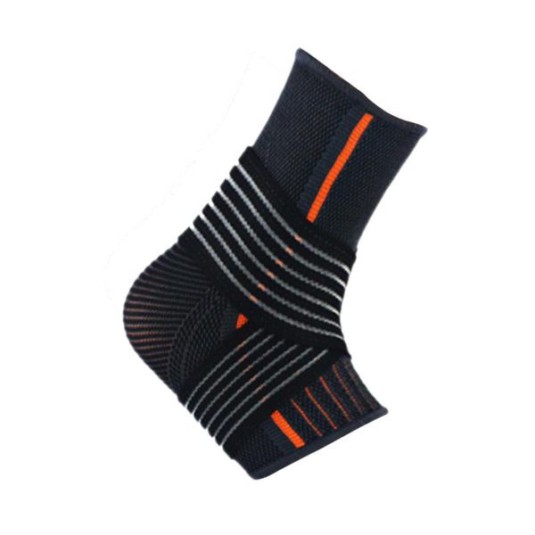 

elastic ankle brace support band guard gym running basketball football protection foot bandage volleyball elbow & knee pads, Black;gray