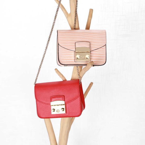 

leather women's bag chain mini bag with autumn style purse