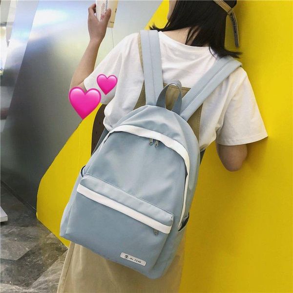 

backpack college style sweet girl student schoolbag wild simple color matching large capacity travel