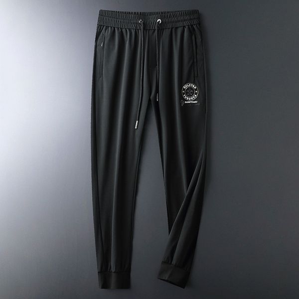 

pants fashionable the sports men's spring and summer leggings thin embroidered street brand loose casual, Black