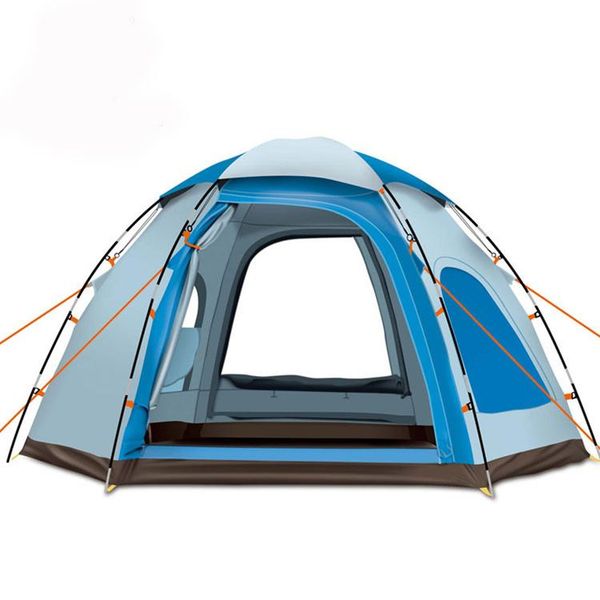 

grntamn new outdoor tents 3-4 people hexagonal leisure yurts camping supplies automatic family tent