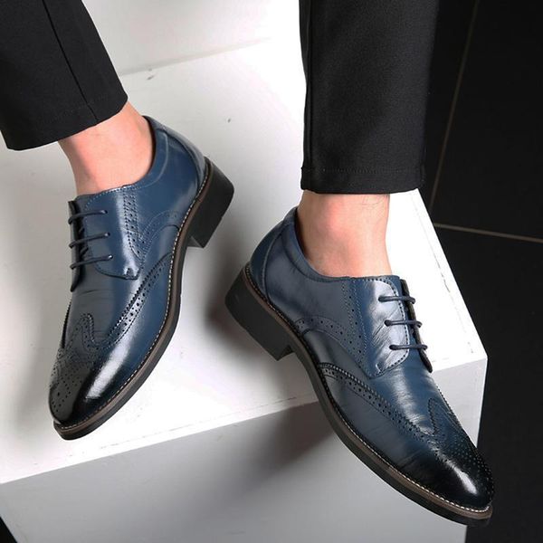 

dress shoes pointed toe business men formal breathable wedding male fashion flats paty footwear, Black