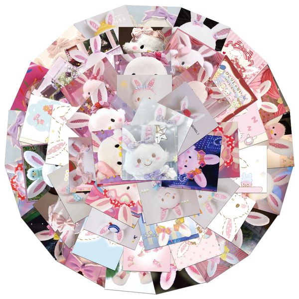

50 pcs mixed skateboard stickers cartoon wishing rabbit gifts for car lapfridge helmet pad bicycle bike motorcycle ps4 book guitar pvc decal