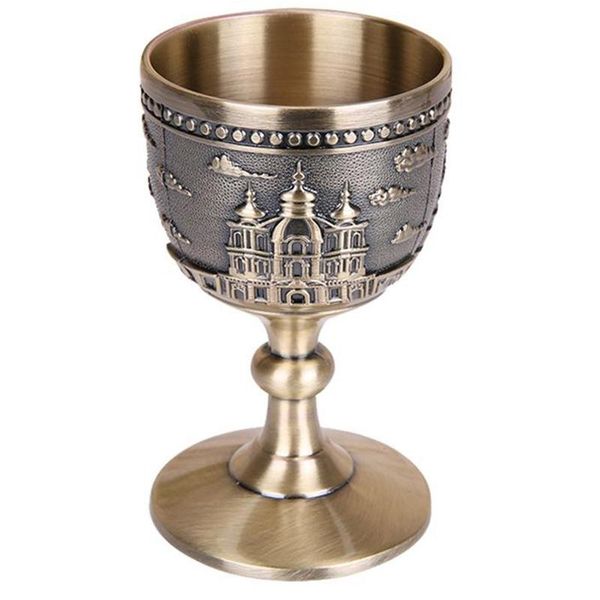 

classical metal wine cup handmade small goblet household copper glass carving pattern glasses