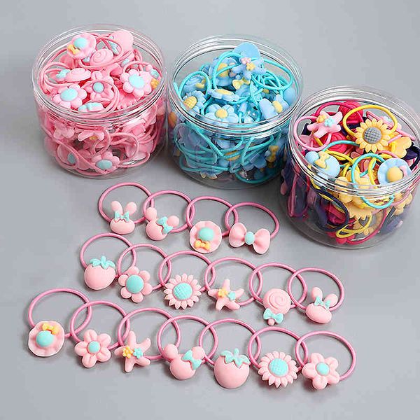 

10/ pcs children's headband headwear hair korean version the cartoon headwear girl rubber band sweet cute hair accessories, Pink
