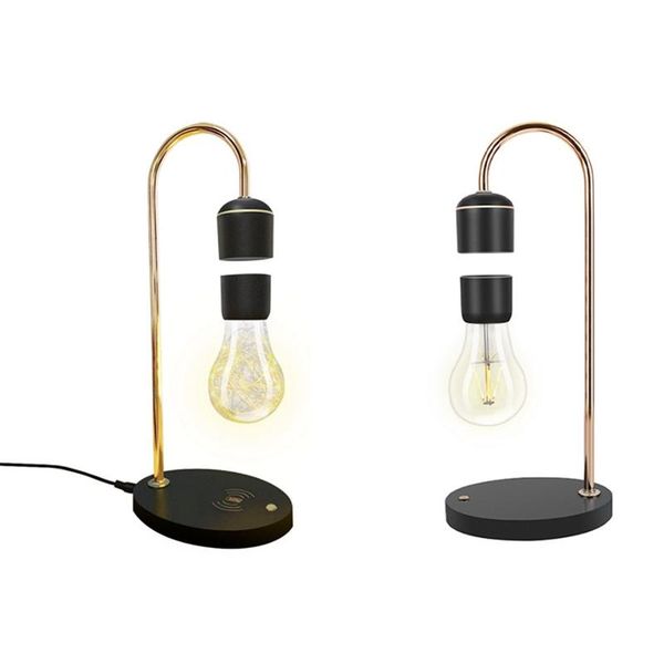 

led levitation light bulb hover floating desk lamp ic black tech wireless charger eu plug table lamps