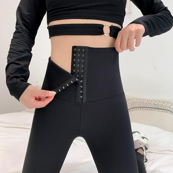 

drop autumn and winter waist leggings adjustable belly hip 3d pants women's black seamless tights