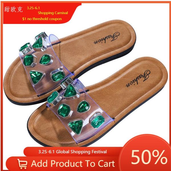 

women's slippers summer fashion casual sandals jewelry shoes transparent sexy, Black