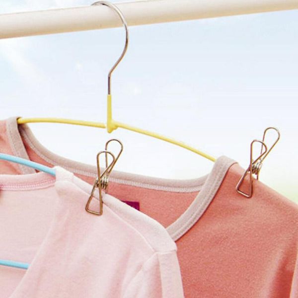 

clothing & wardrobe storage stainless steel clothes pegs hanging clips pins laundry windproof clamp household clothespin holders clamps 2