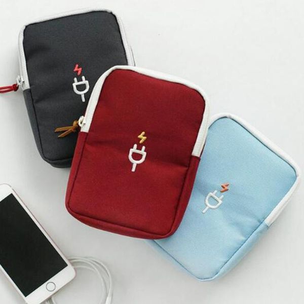 

toiletry kits 2021 digital bag data lines power bank package portable multi-function travel pouch oxford solid 1 pcs