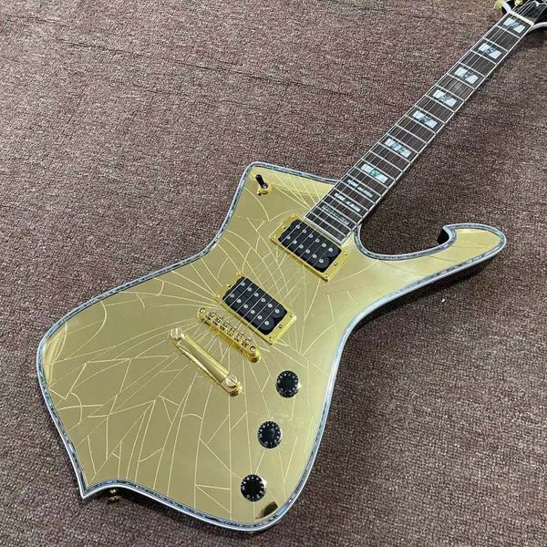

custom shop electric guitar mirror shattering effect handmade 6 stings gitaar rosewood fingerboard