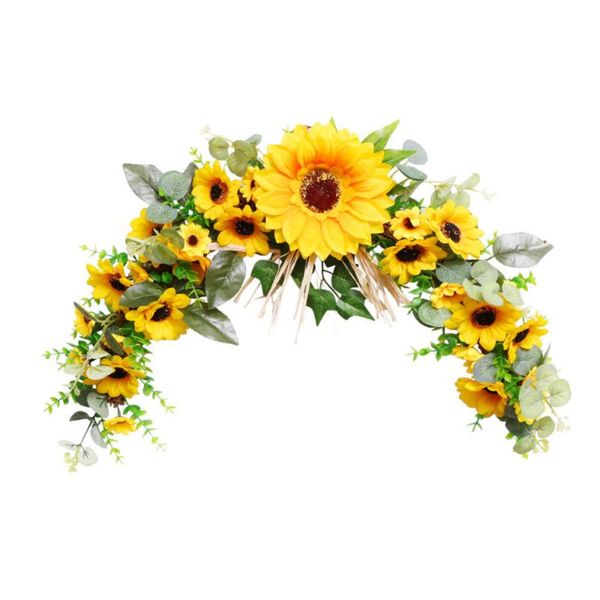 

decorative flowers & wreaths ldyllic sunflower garland artificial floral dÃ©cor gift home decoration front door outdoor wall wedding and part