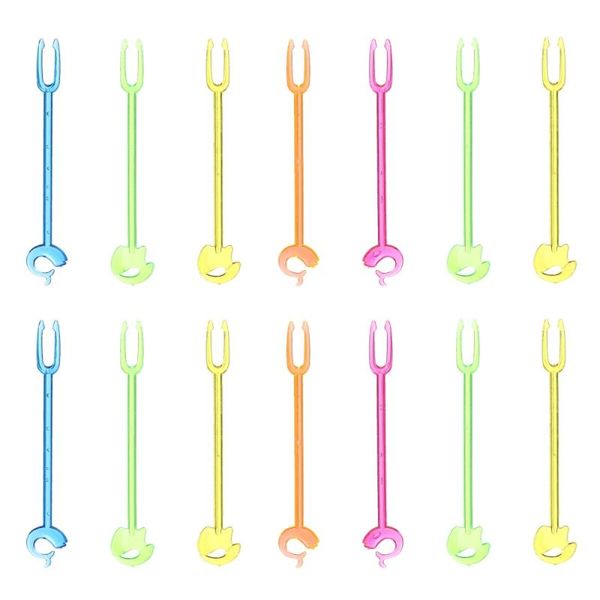 

forks 100pcs disposable fruit animal shaped small party decoration
