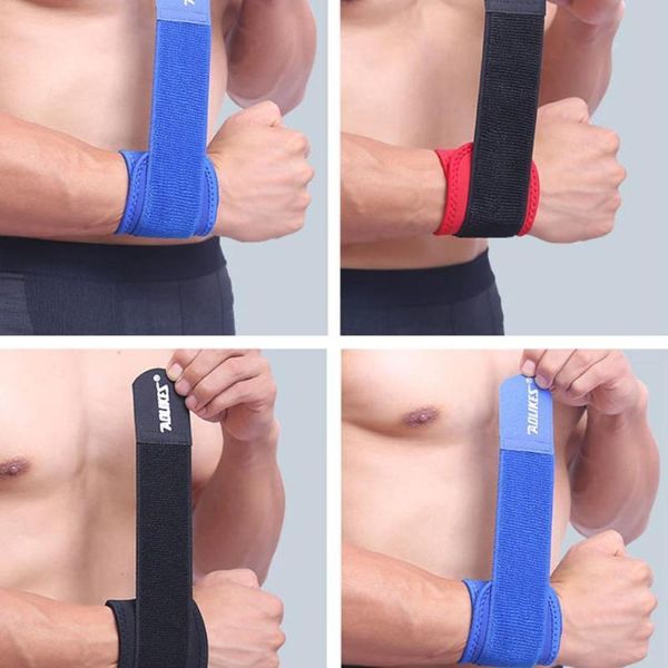 

adjustable wrist support weightlifting training weight grip bar straps wraps 1pcs hand protection gloves lifting barbell n5f6, Black;red