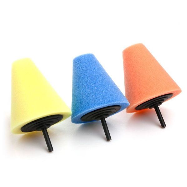 

care products 2021 burnishing foam sponge polishing cone shaped buffing pads for car wheel hub tool
