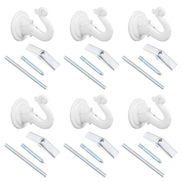 

hooks & rails 6 sets of folding orchid ceiling for hanging plants zinc alloy