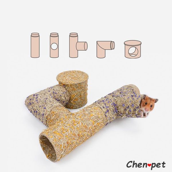 

small animal supplies toys natural grass and lavender hamster tunnels diy rat tubes for pet cage decor chewing toy