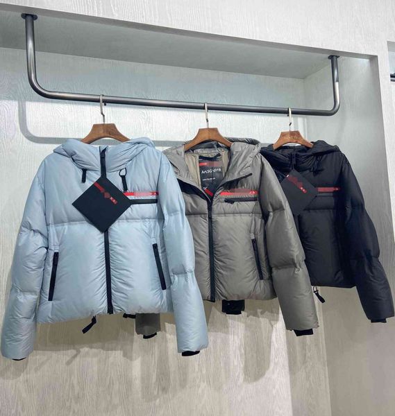 

down jacket p family winter clothes 2021 hooded short white velvet bread suit women's thick small coat black