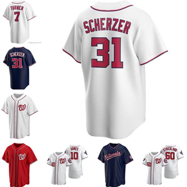 

22 juan soto 31 max scherzer jersey 37 stephen strasburg 7 trea turner 46 patrick corbin 47 howie kendrick eaton robles sanchez baseball jer, Blue;black