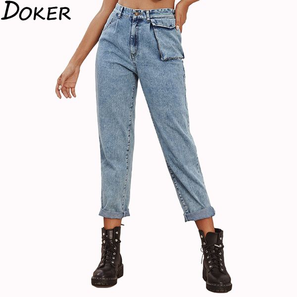 

new high waist jeans women vintage light blue woman pants casual full length mom straight jeans boyfriend jeans for women 210423