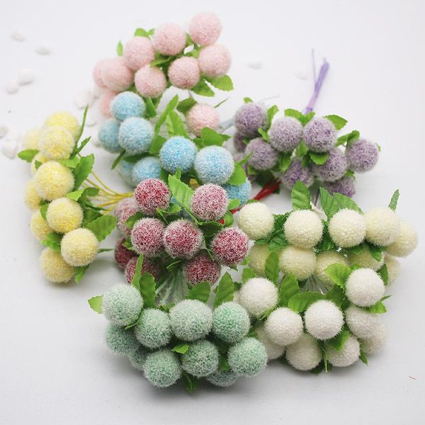 

decorative flowers & wreaths 10pcs artificial for home garden wedding decoration diy wreath gift scrapbooking craft simulation pompon balls