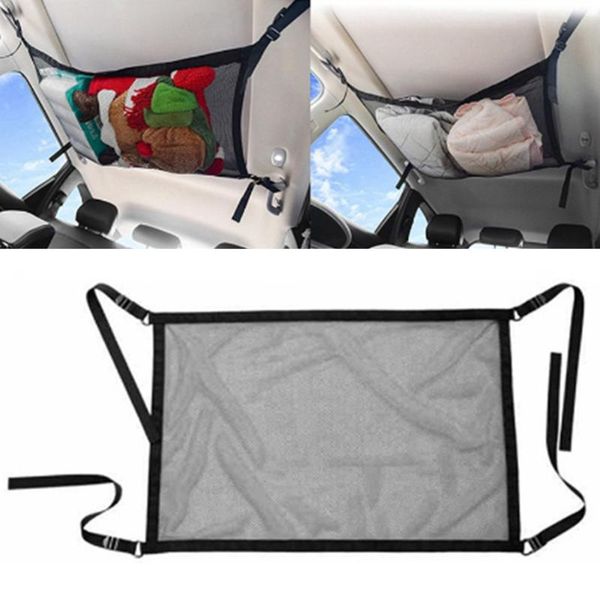 

car organizer storage pouch accessories interior universal ceiling net pocket grab handle zipper sundries