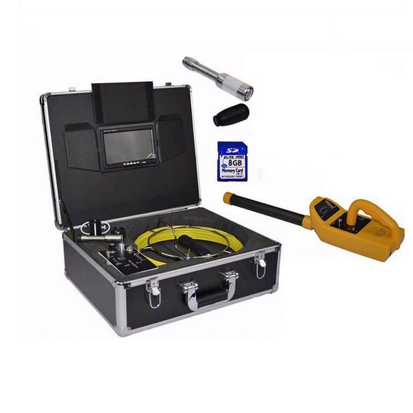 

cameras pipe locator sewer drain inspection camera system with 20 meter cable 7'tft monitor dvr video endoscope borescope whole set