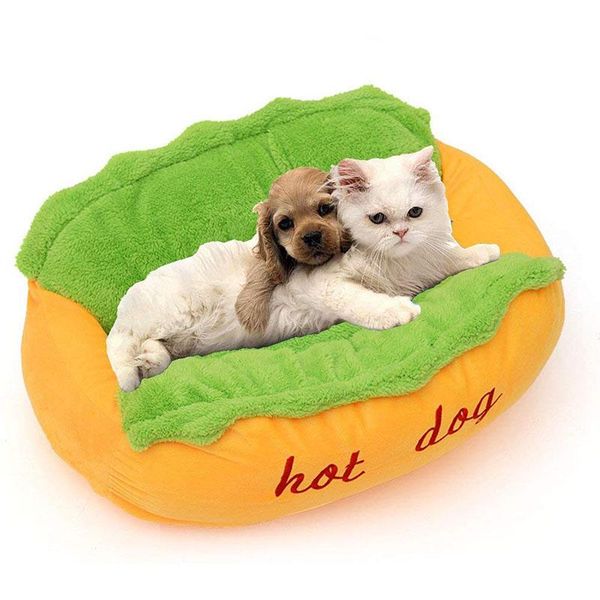 

dog bed average size large lounger kennel soft fiber pet puppy warm house product for cat kennels & pens