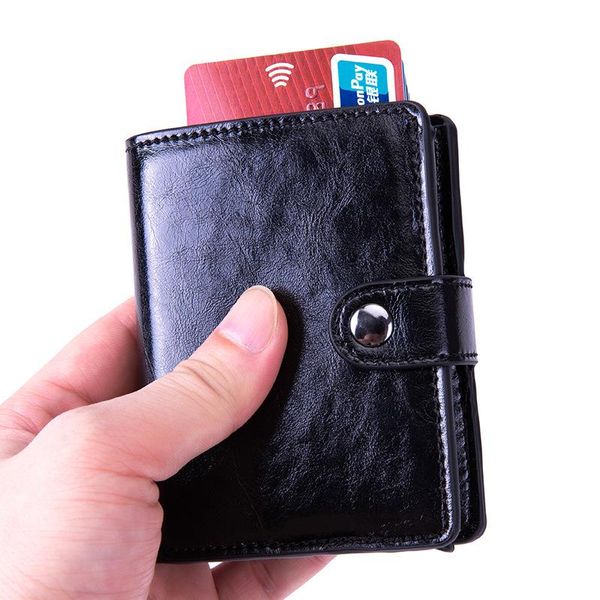 

card holders men's bag stolen swipe function holder bank wallet driver's license large capacity, Brown;gray