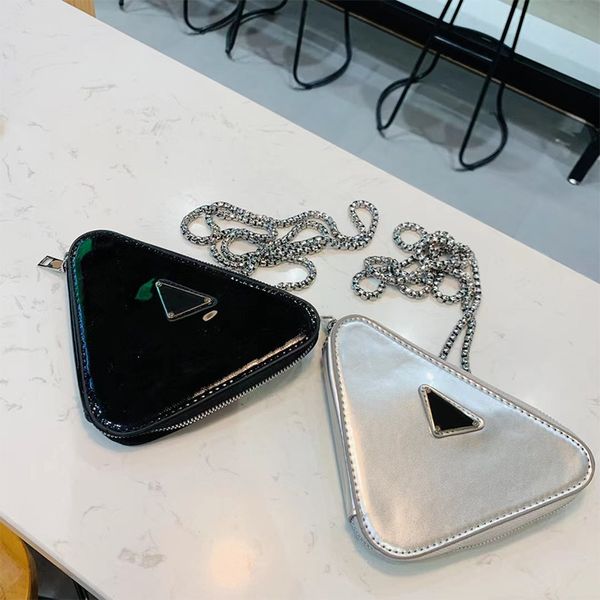 

er mirror triangle chain waist bag hanging neck decoration single shoulder oblique span men's and women's s luxuryss designerss yw