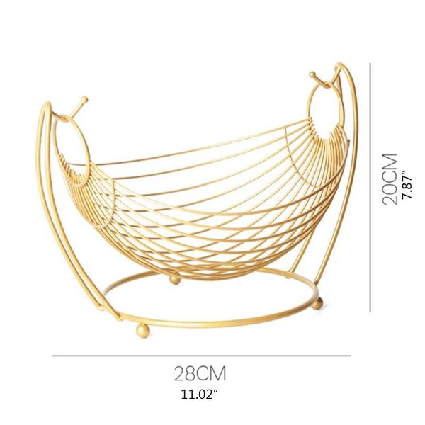 

storage baskets creative hammock shaped fruit vegetable basket woven iron wire hollow deskelegant picnic tray drying food