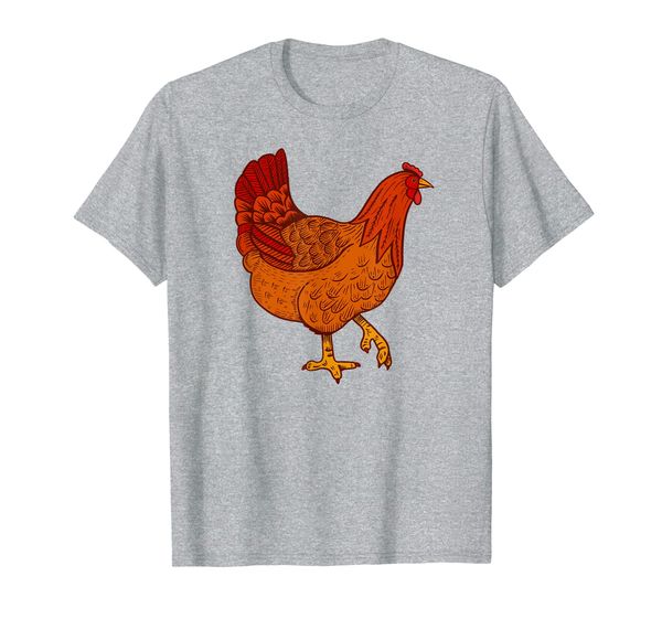 

cute chicken shirt farm animal red hen gift t-shirt, White;black