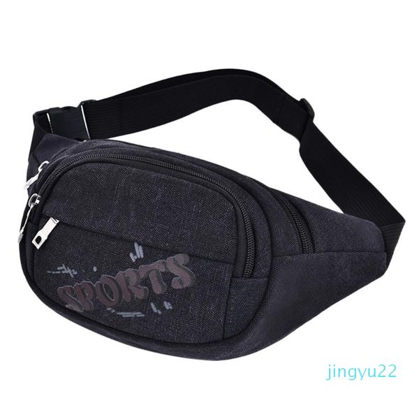 

designer-waist bags 2021 fanny pack fashion canvas solid color casual sports pockets shoulder bag packs