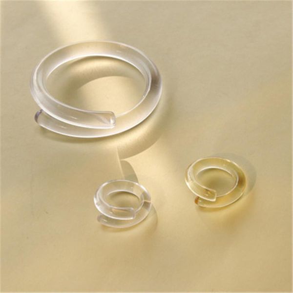 

cluster rings korean fashion transparent acrylic resin twisted open for women girls party jewelry vintage creative geometric finger ring, Golden;silver