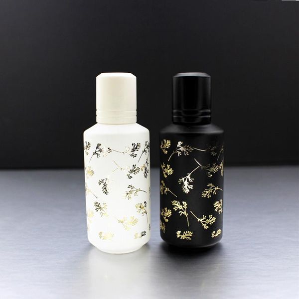 

storage bottles & jars 5pcs/lot 30ml round glass perfume bottle empty pump spray atomizer refillable cosmetic white black