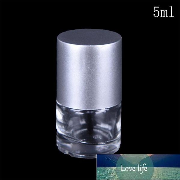 Recipiente de garrafa de esmalte de esmalte vazio de vidro 5ml com uma tampa escova garrafas de gel de prego e frascos