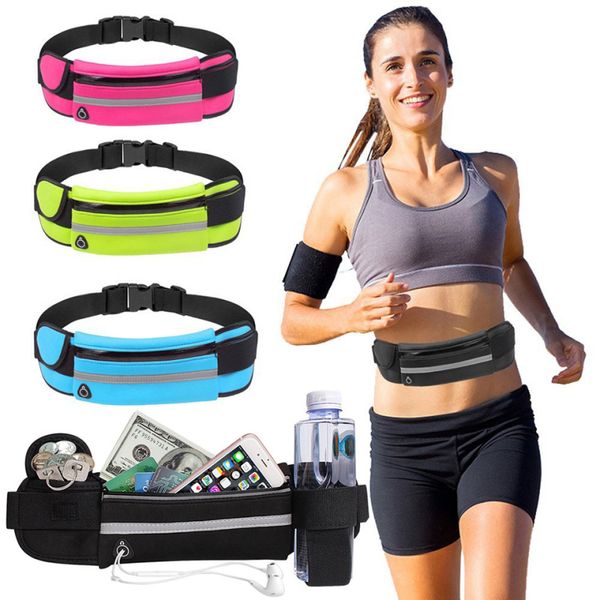 Running Bolsa Cintura Cintura Bag Workout Fanny Pack Movimentar Bolso Viajando Dinheiro Celular Titular Para Fitness Yoga