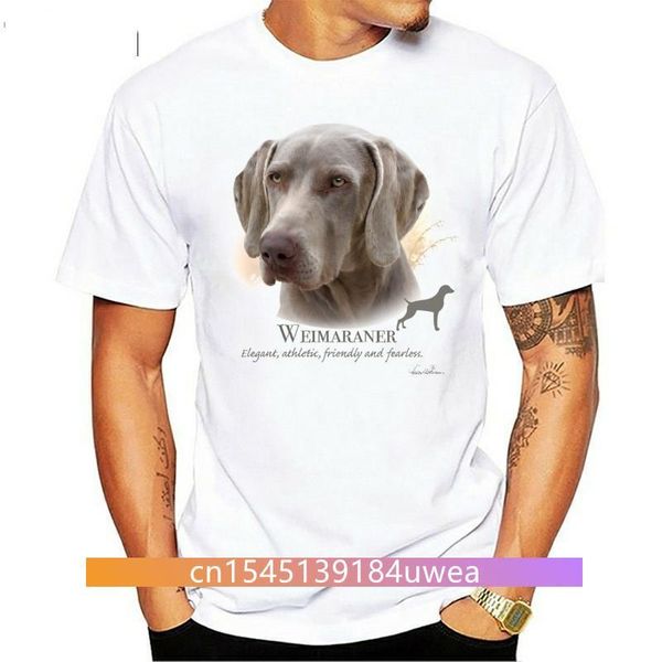 

men's t-shirts fashion cotton tee shirt weimaraner dog t-shirt, White;black