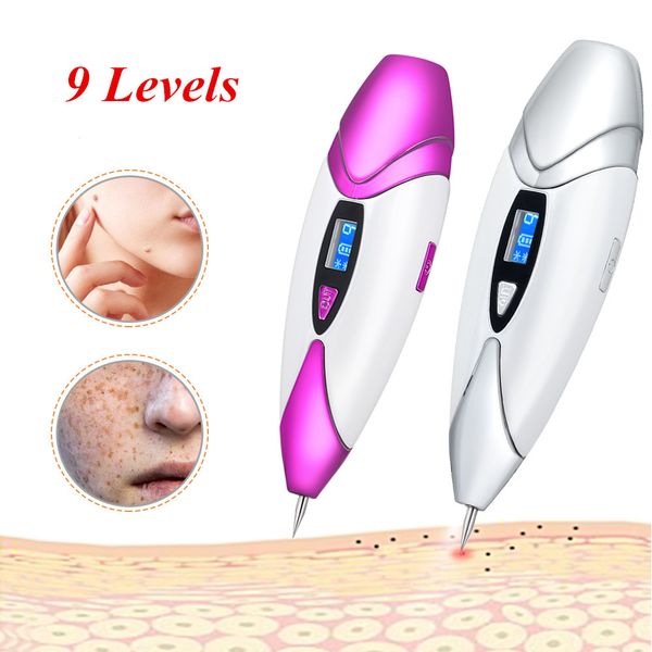 

9 levels mole tattoo laser plasma pen lcd freckle wart tag removal pen with light dark spot remover skin care beauty machine